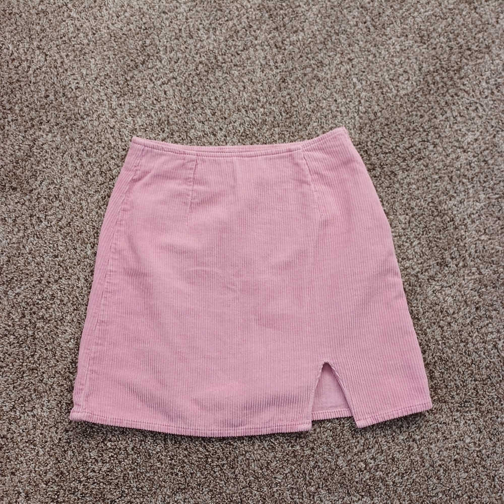 ASOS Pink Corduroy Mini Skirt